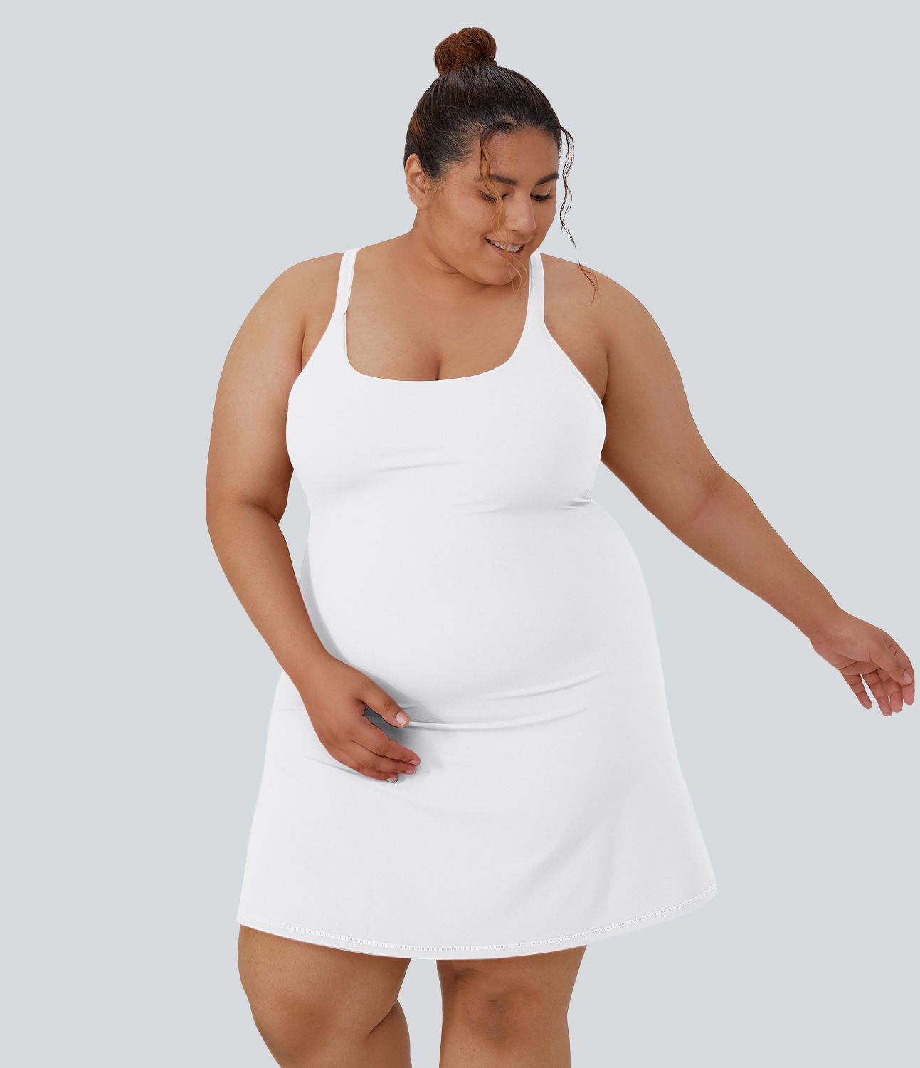 Quotidien Softlyzero™ Plush Robe d'Activité Grande Taille Fluide 2-en-1 à Dos Nu Style Wannabe Longue avec Ajustable et Bretelles Réglables