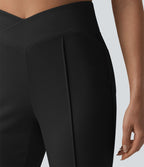 Pantalon évasé SpacerTek™ taille haute croisée avec poches