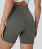 Short cycliste d'entraînement taille haute avec poches latérales 12,5 cm