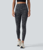 Legging d'entraînement taille haute gainant effet push-up imprimé léopard Halara UltraSculpt™ avec poches