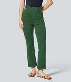 Jean bootcut 7/8 décontracté coloré à poches taille haute Halara Flex™
