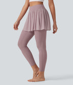 Legging de sport 2-en-1 SoftlyZero™ effet frais InstantCool taille haute avec mesh contrastant et poches, protection solaire UPF50+