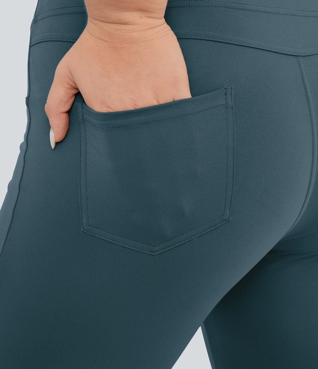 Legging yoga évasé grande taille taille haute DayStretch avec poches
