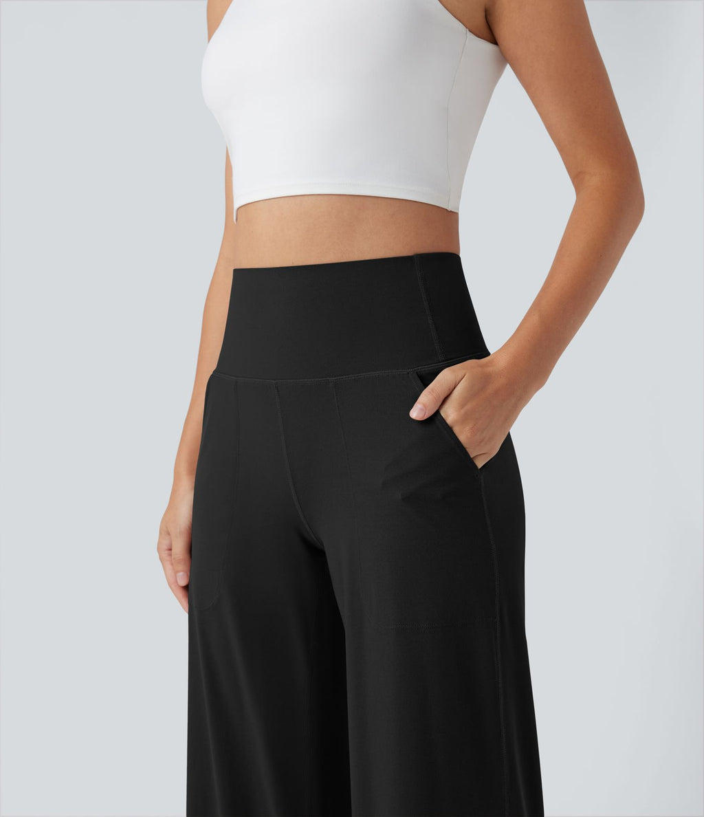 Pantalon de yoga large Halara UltraSculpt™ taille haute gainant avec poches