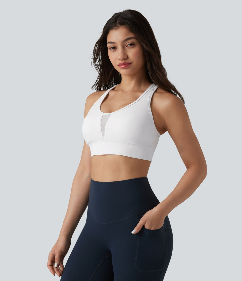 Halara UltraSculpt™ Brassière de sport d'entraînement maintien modéré, dos nageur avec boucle ajustable et mesh respirant