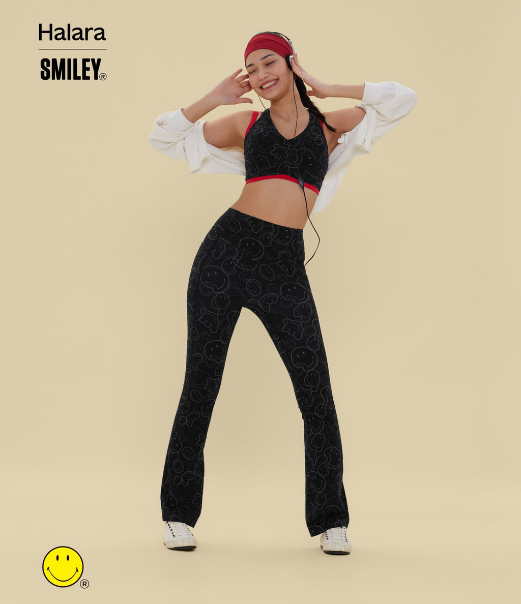 Brassière de sport training Halara X Smiley® Halara UltraSculpt™ maintien moyen col V dos nageur
