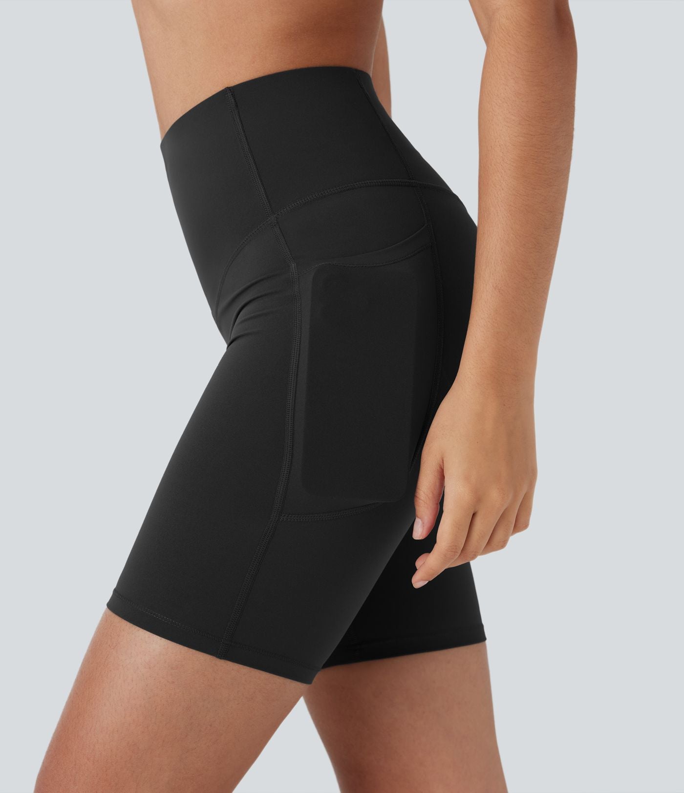 Short cycliste 17,5 cm d'entraînement gainant galbant taille haute avec poches Halara UltraSculpt™