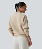 Pull casual col montant à manches chauve-souris
