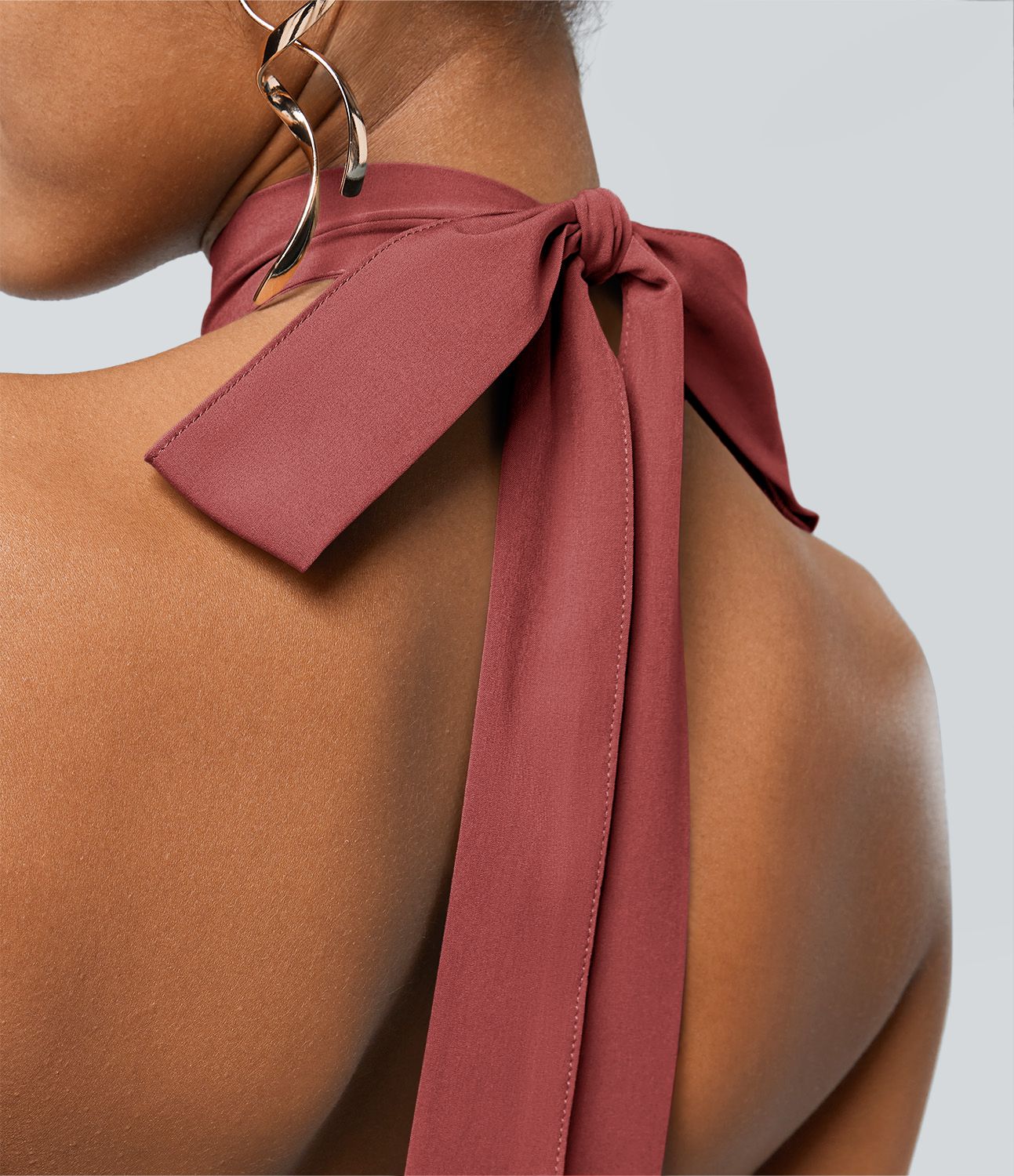 Jupe fluide de Vacances Breezeful™ Séchage Rapide Taille Haute Dos Noué Torsadé