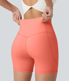 Short biker Halara UltraSculpt™ taille haute effet ventre plat avec poches, 12,5 cm