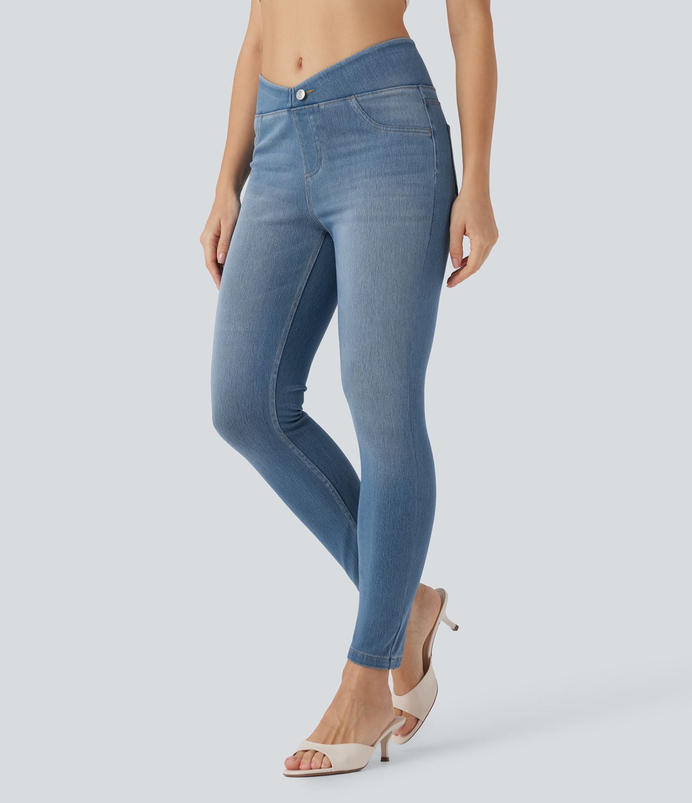 Jean skinny Halara Flex™ coupe en V taille mi-haute 7/8 avec poches