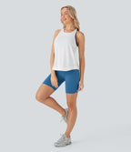 Short cycliste 17,5 cm d'entraînement gainant galbant taille haute avec poches Halara UltraSculpt™