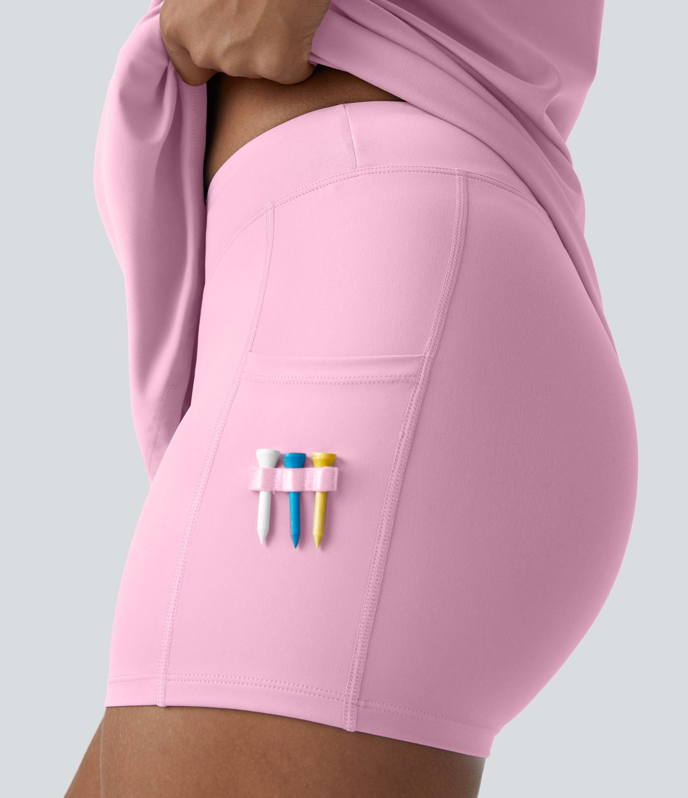 Robe de golf mini SoftlyZero™ Airy 2-en-1 à effet frais InstantCool color block avec poche pour tee de golf