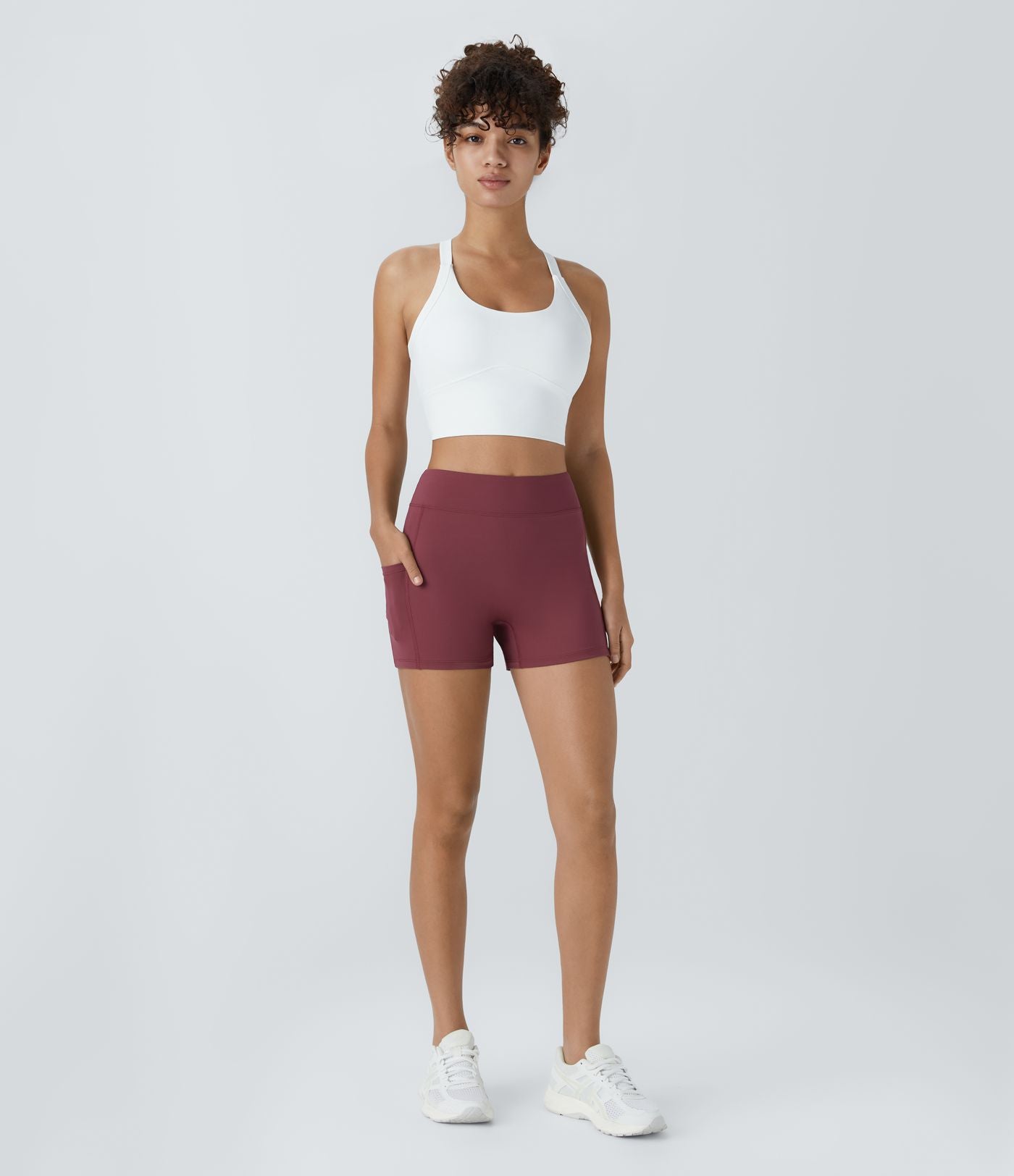 Short de yoga SoftlyZero™ Airy 8,8 cm taille haute poches latérales uni effet frais InstantCool