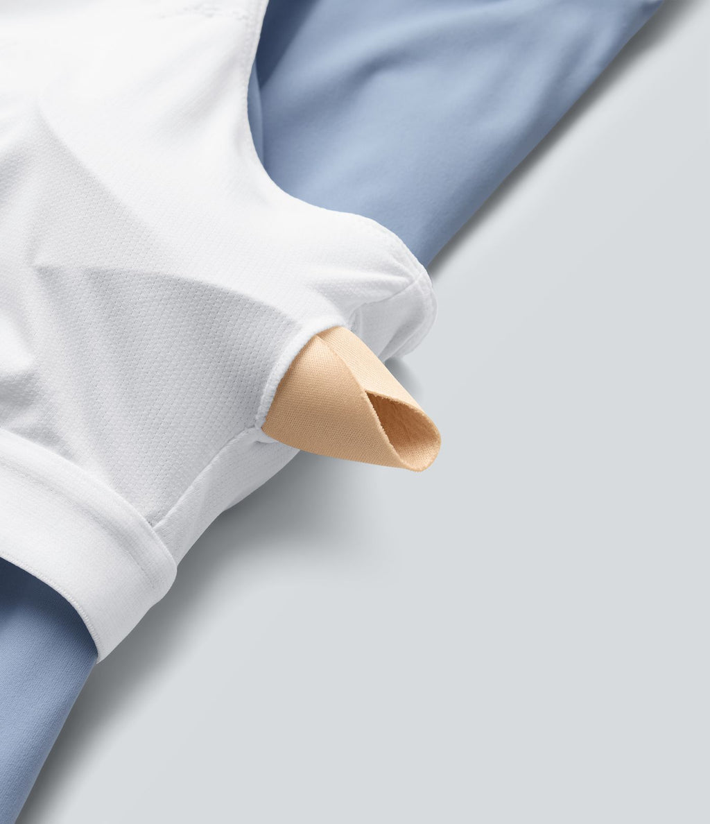 Robe courte décontractée SoftlyZero™ Airy à une épaule manches courtes avec brassière intégrée effet frais InstantCool