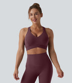 Brassière de sport running Halara UltraSculpt™ maintien léger col V dos nageur bonnets E-G
