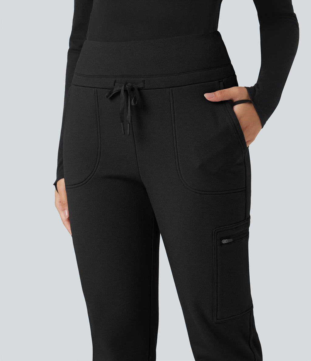 Jogging de randonnée polaire fuselé taille haute avec cordon de serrage et poches