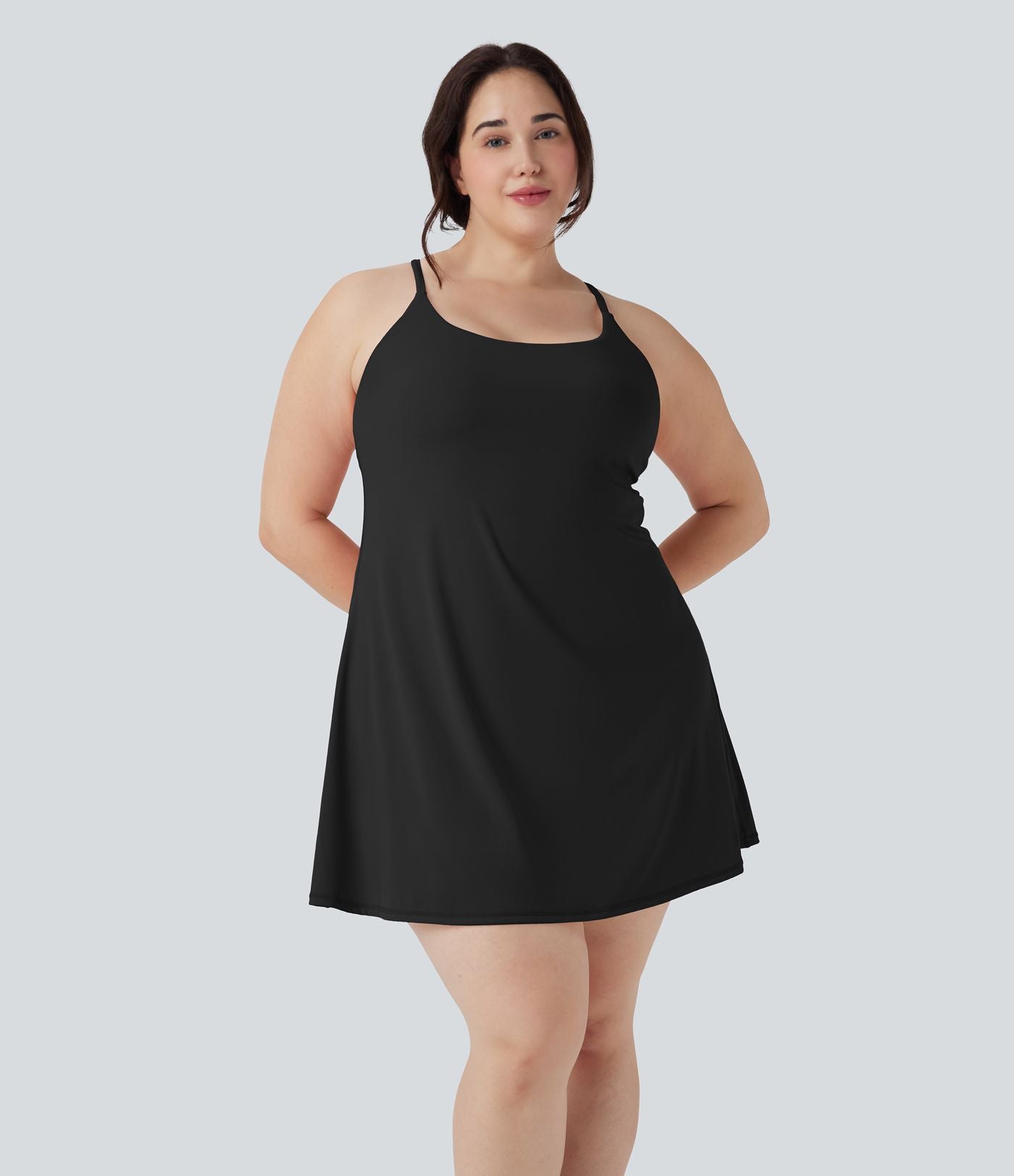 Robe de sport grande taille dos nu Softlyzero™ Plush - longueur rallongée - Easy Peasy Edition