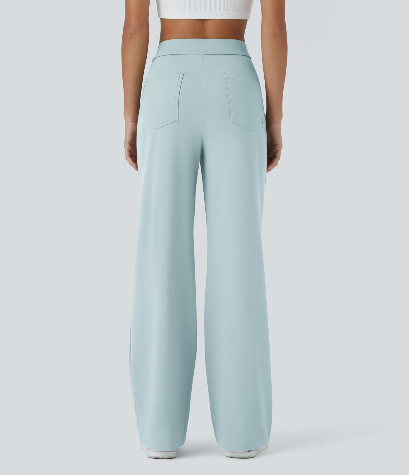 Pantalon taille haute coupe droite DayStretch avec poches