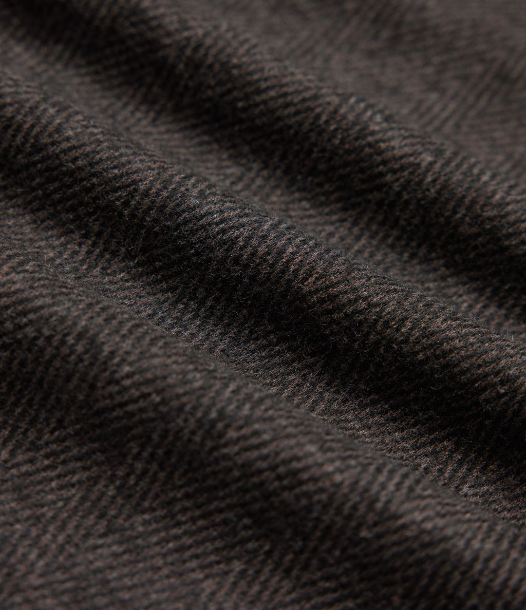 Pantalon tailleur large chevrons taille haute avec poches