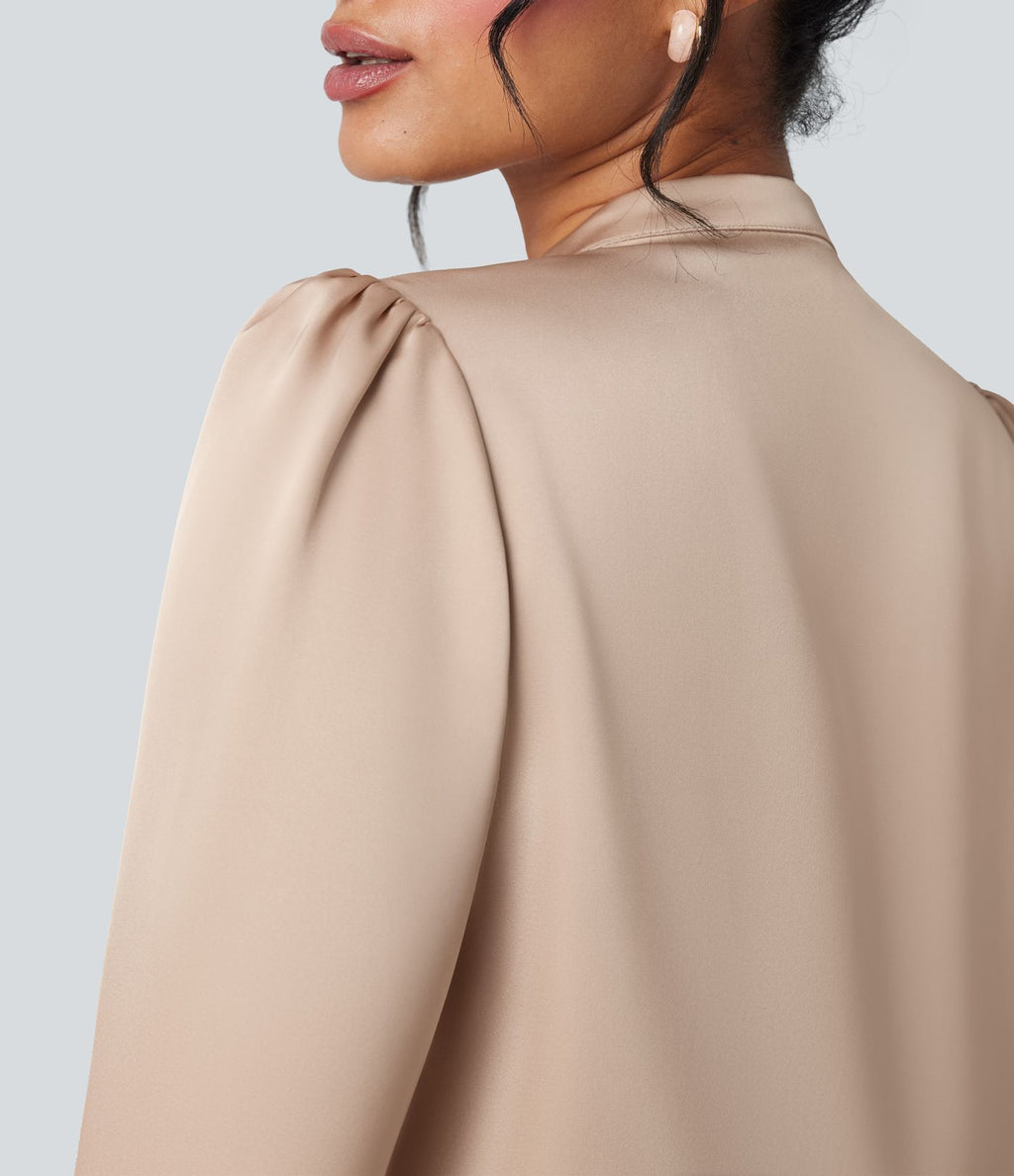Chemise de travail manches longues nouée devant