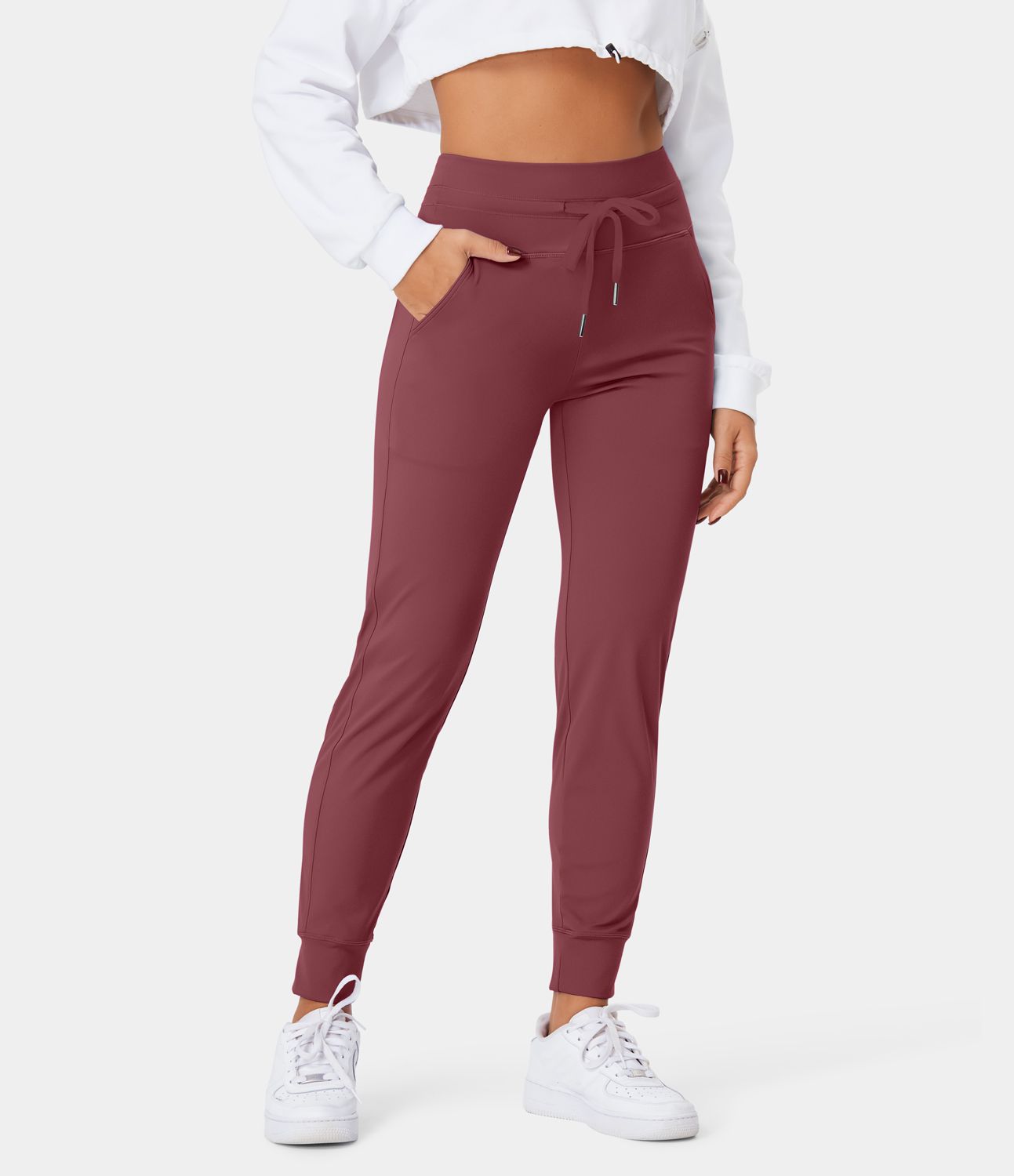 Jogging taille haute Softlyzero™ Plush avec cordon de serrage et poches latérales