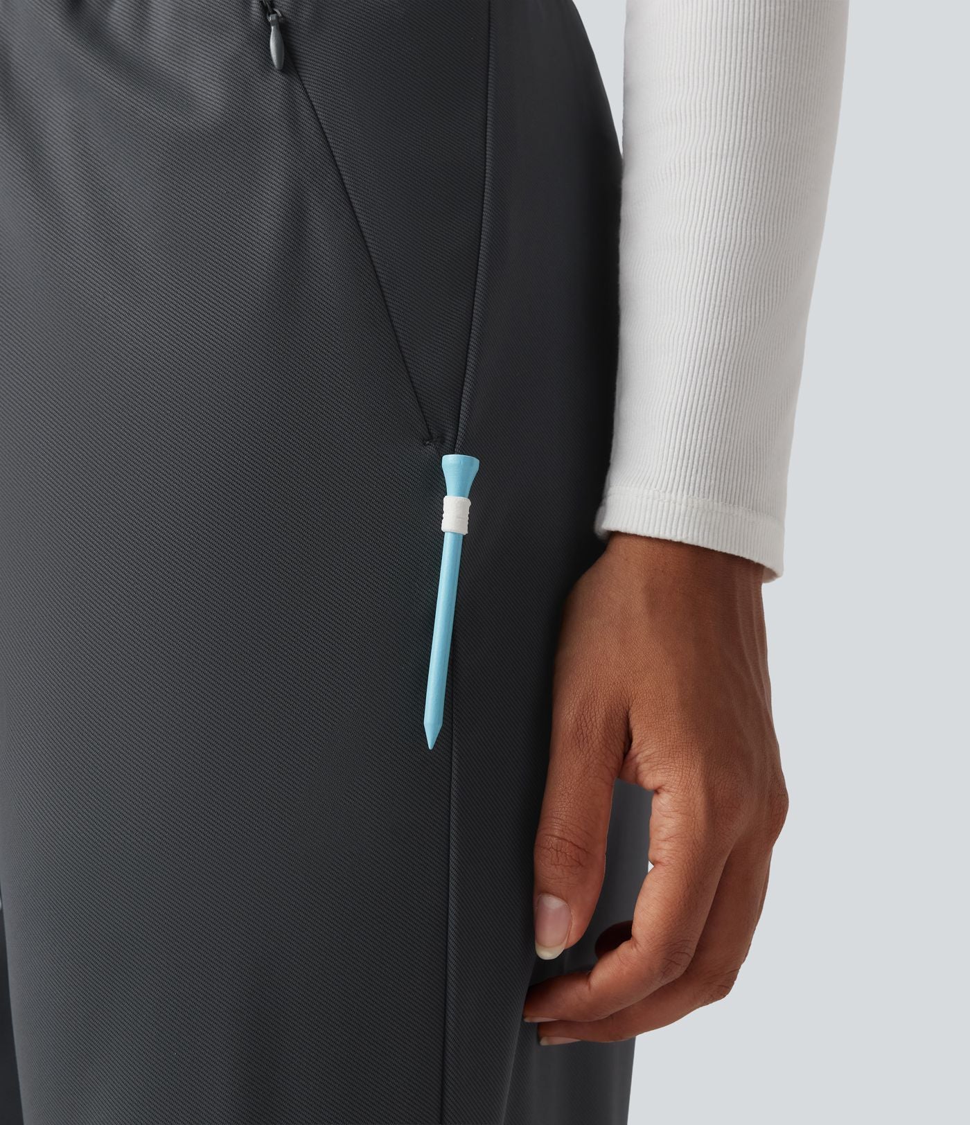 Pantalon de golf taille haute à coupe droite avec poches - Tee de golf