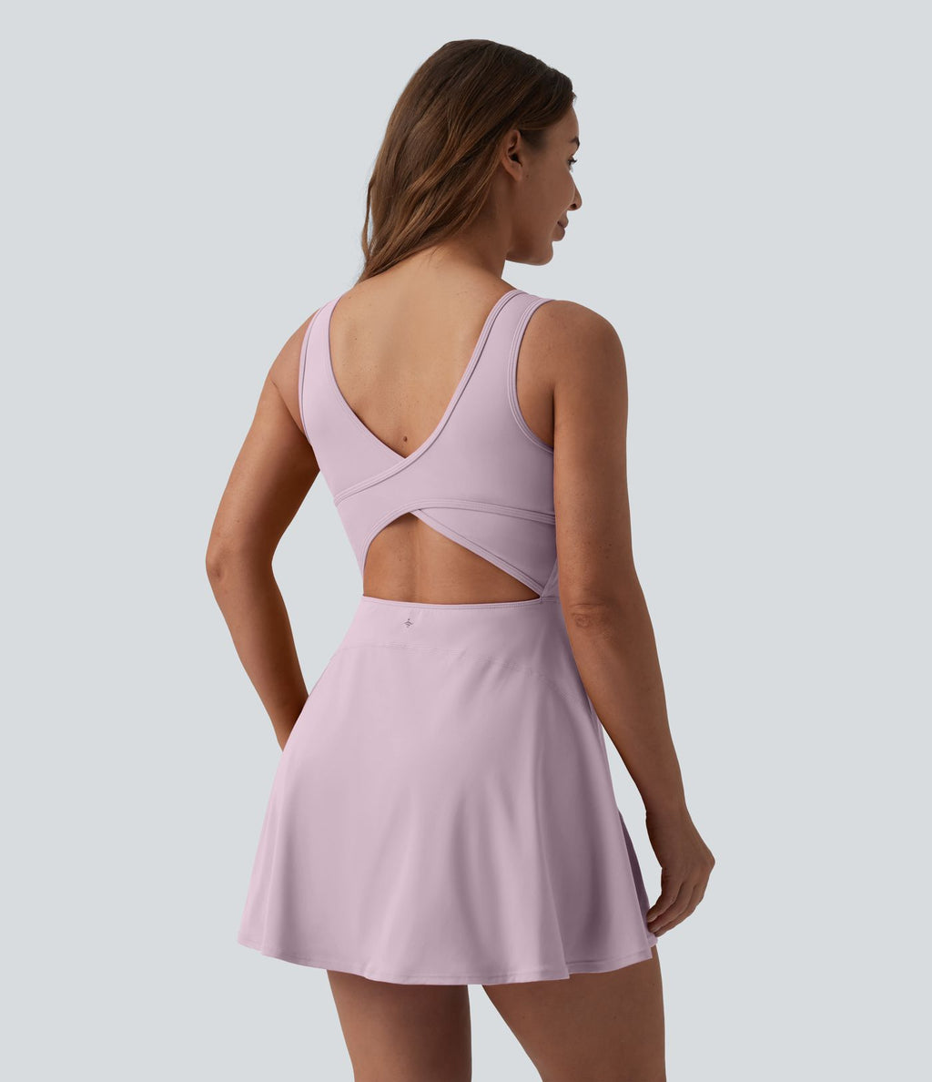Robe de sport mini 2-en-1 SoftlyZero™ Airy col U poches effet frais InstantCool danse bonnets E-G, accès facile Easy Peasy