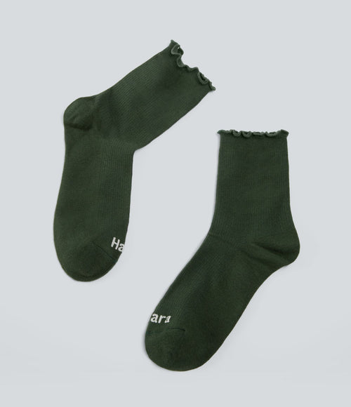 Chaussettes mi-mollet à bordure ondulée