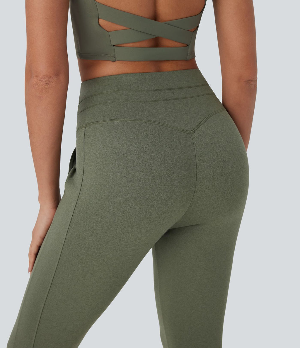 Jogging de yoga corsaire à taille haute, cordon de serrage, séchage rapide et poches latérales