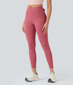 Legging yoga 7/8 SoftlyZero™ taille haute froncé avec lien dos - UPF50+