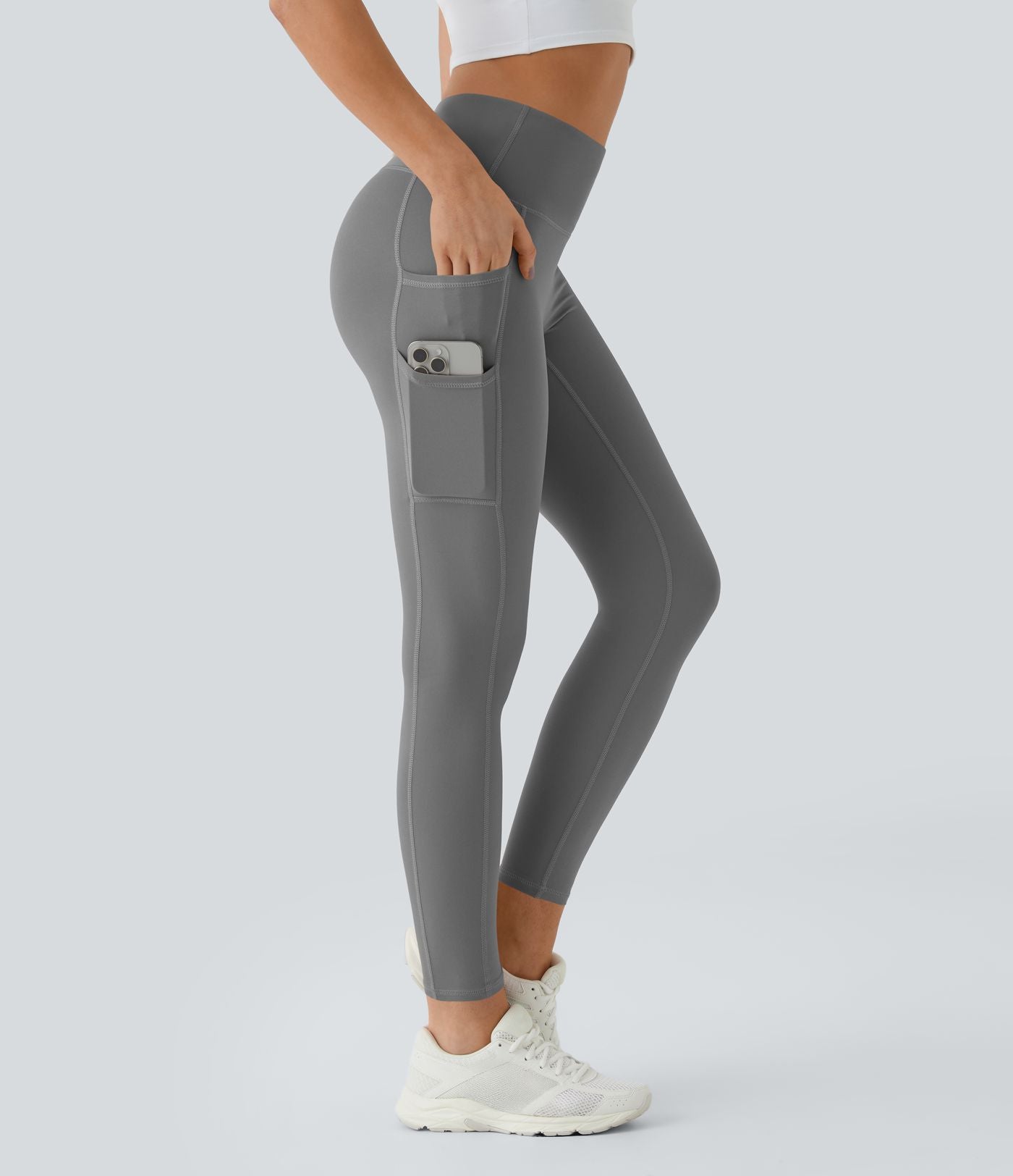 Softlyzero™ Legging Uni Taille Haute Doubles Poches - UPF50+