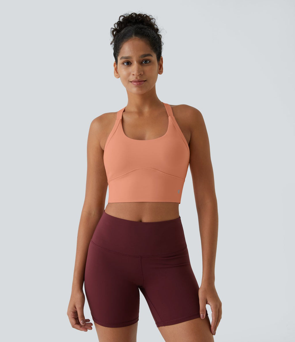 Débardeur yoga court SoftlyZero™ Plush à découpes A-C