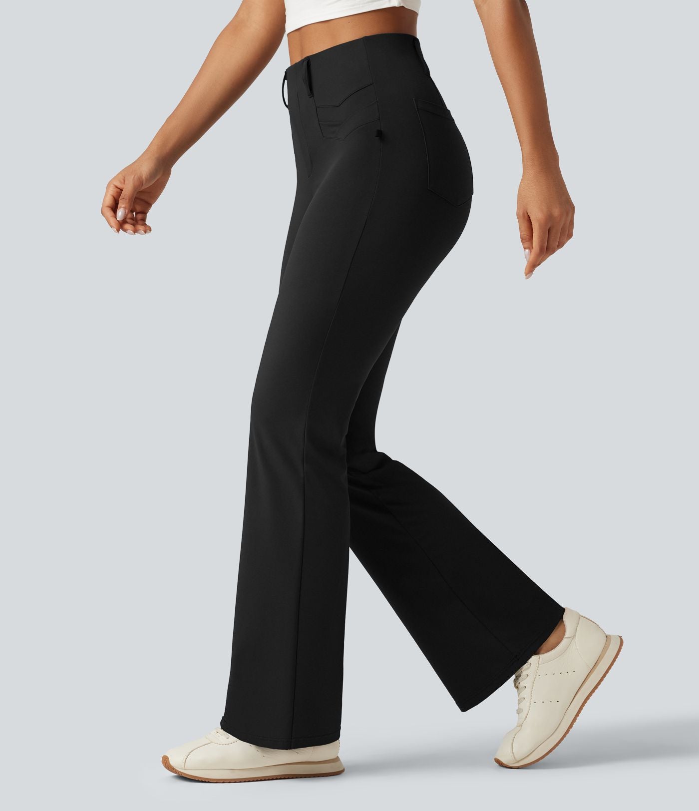 Pantalon de golf flare effet frais InstantCool taille haute à séchage rapide avec poches et protection solaire UPF50+