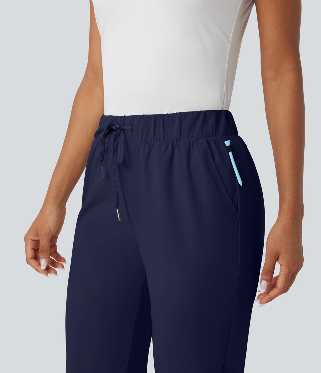 Pantalon golf fuselé taille haute cordon poches séchage rapide - Poche tee de golf