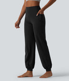 Jogging Halara Ultrasculpt™ taille haute gainant ventre plat avec poches