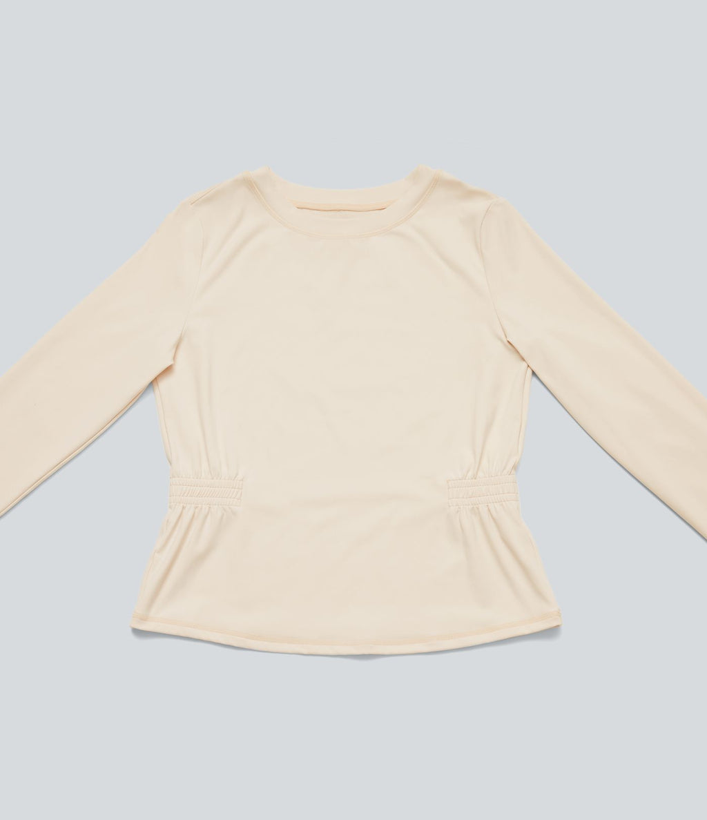 Haut de sport yoga SoftlyZero™ Plush manches longues froncé
