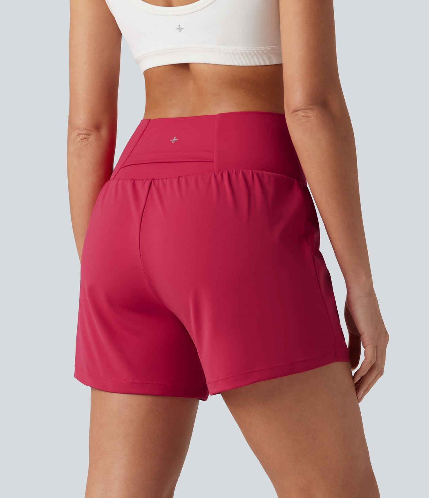 Short de yoga SoftlyZero™ Airy croisé taille haute 2-en-1 effet frais InstantCool 12,5 cm avec poches