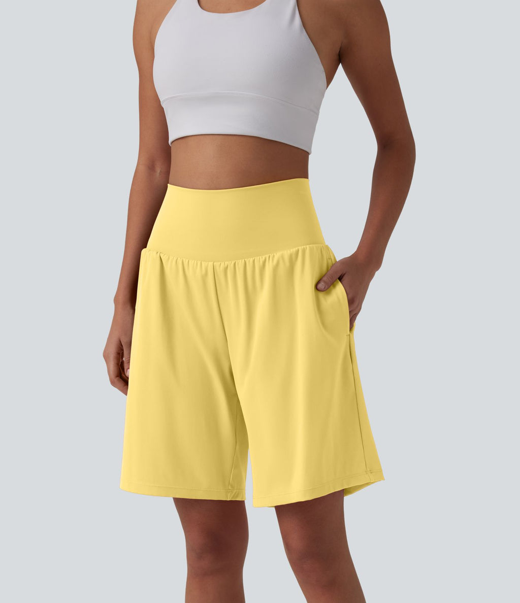 Short de yoga 2-en-1 SoftlyZero™ Airy taille très haute effet frais InstantCool 22,8 cm avec poches