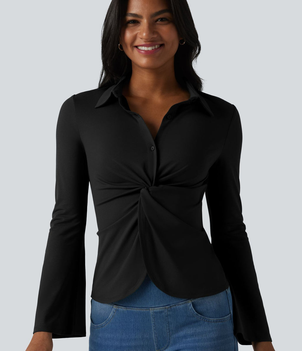 Chemise pour le bureau manches longues à volants