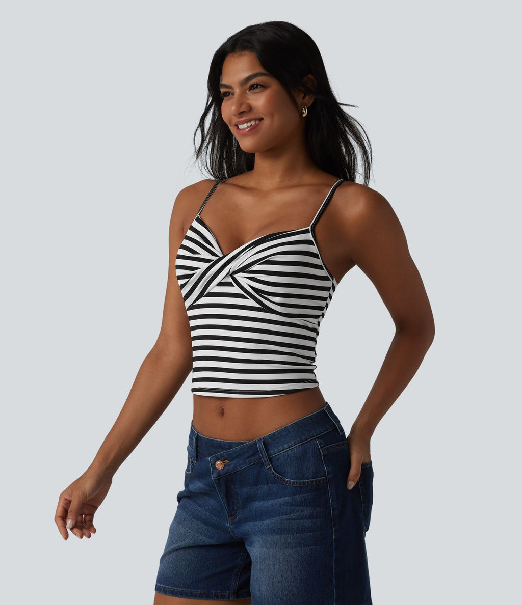 Débardeur de sport rayé avec soutien-gorge intégré