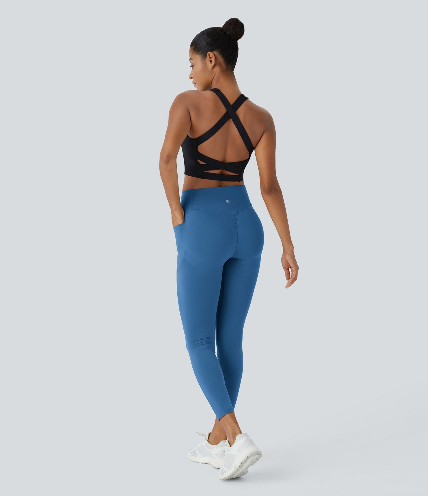 Legging d'entraînement gainant galbant taille haute avec effet scrunch et poches Halara UltraSculpt™