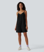 Combishort casual col V avec poches