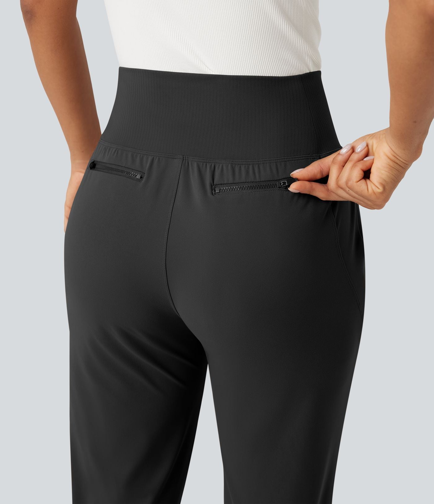 Jogging fuselé Halara UltraSculpt™ taille haute esprit bureau avec poches