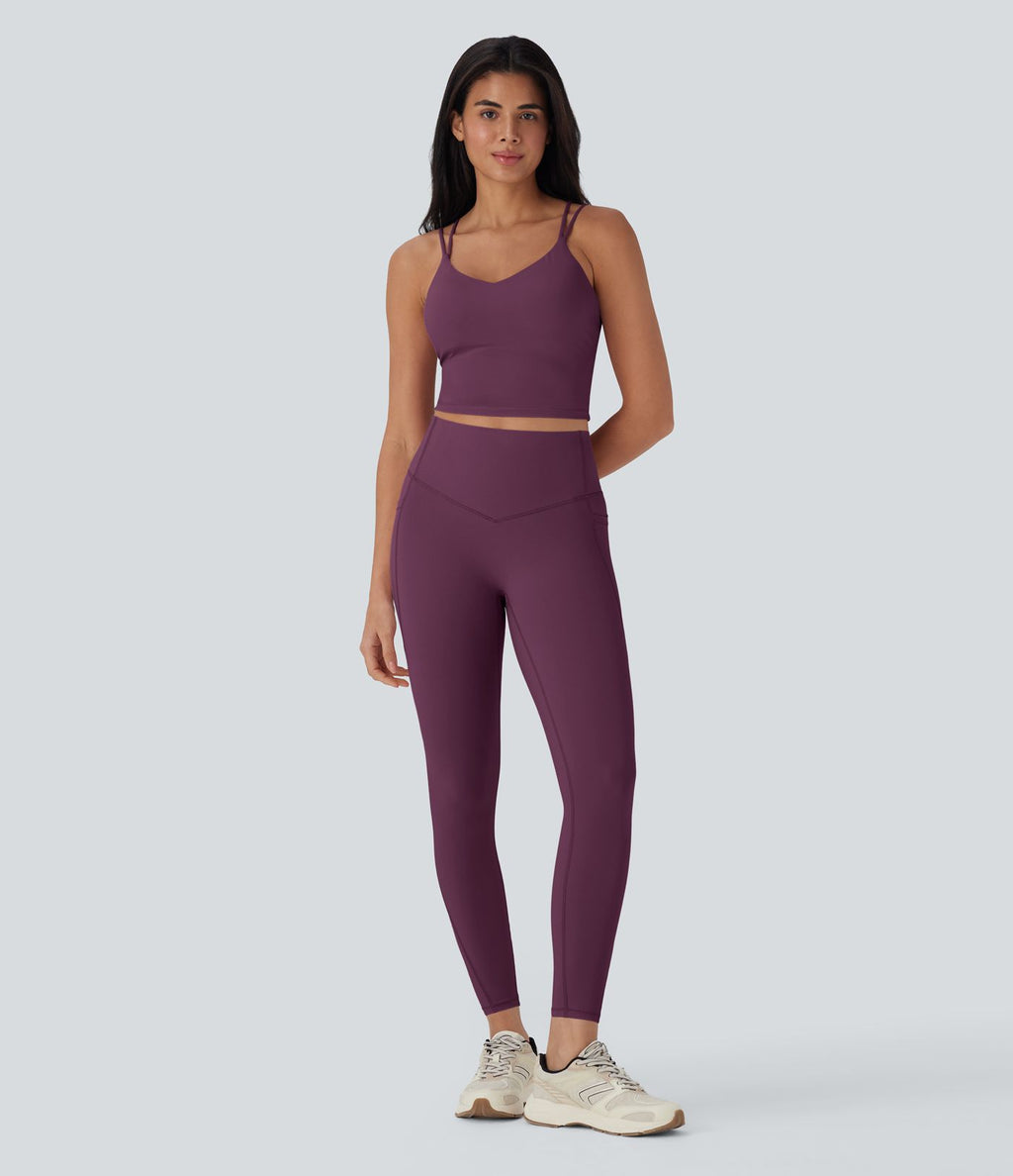Débardeur de yoga court Halara UltraSculpt™ Cool dos nu à séchage rapide - UPF50+