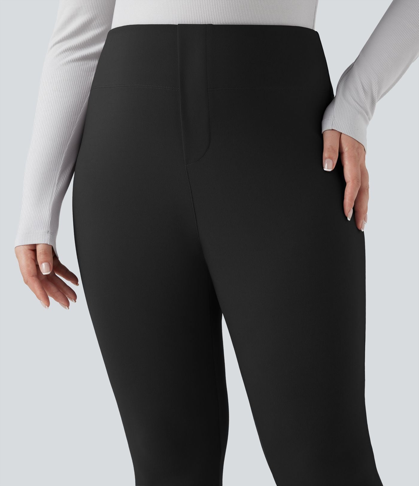 Pantalon tailleur fuselé taille haute grande taille Halara Flex™ avec poches