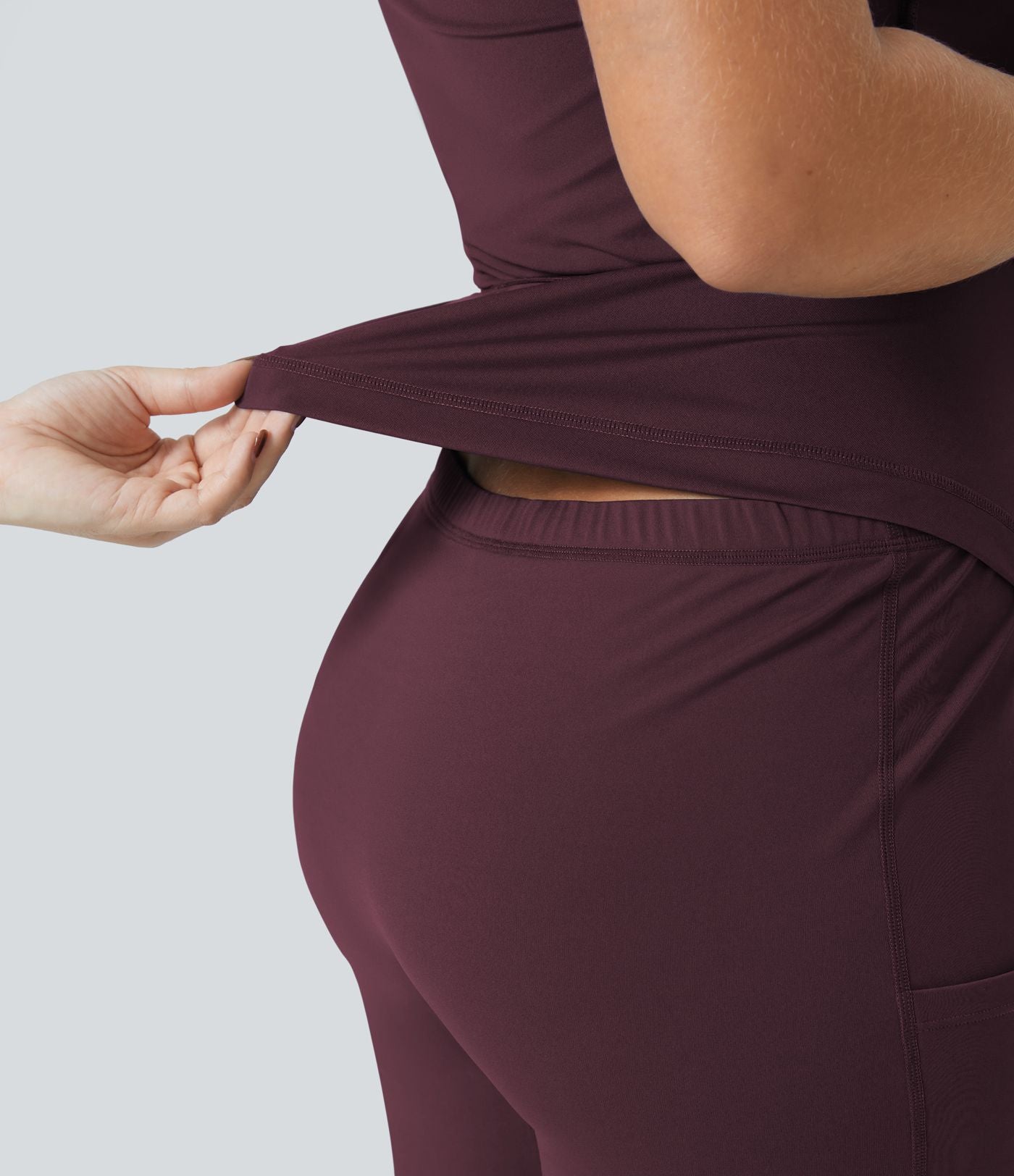 Robe longue de danse évasée à dos ouvert avec torsade grandes tailles et short intégré - Édition Easy Peasy