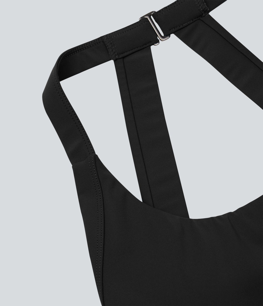 Robe de Danse Sport Mini à Volants Torsadés Dos Nu - Longueur Plus