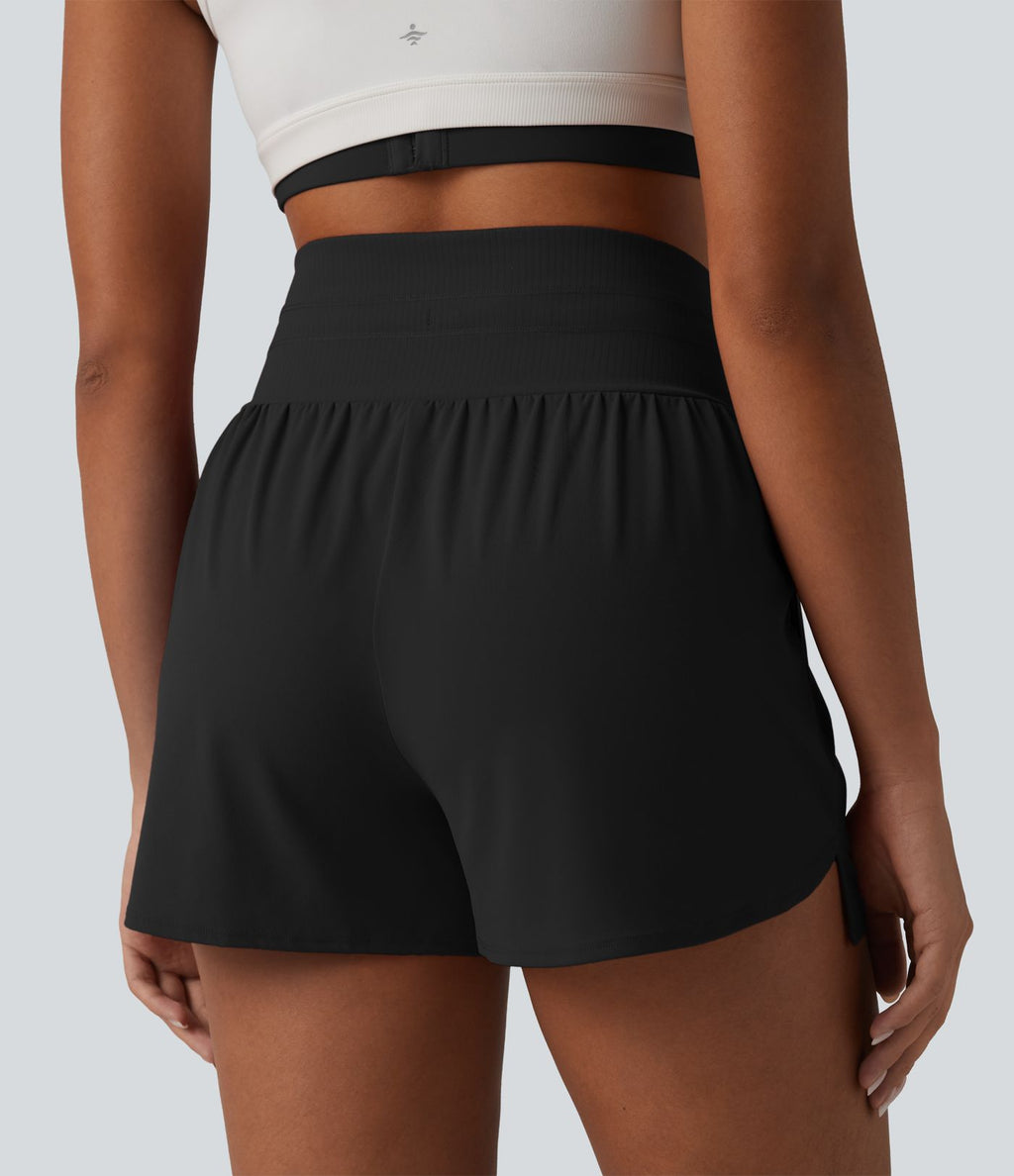 Short de yoga taille haute Halara UltraSculpt™ à cordon de serrage 9 cm avec poches