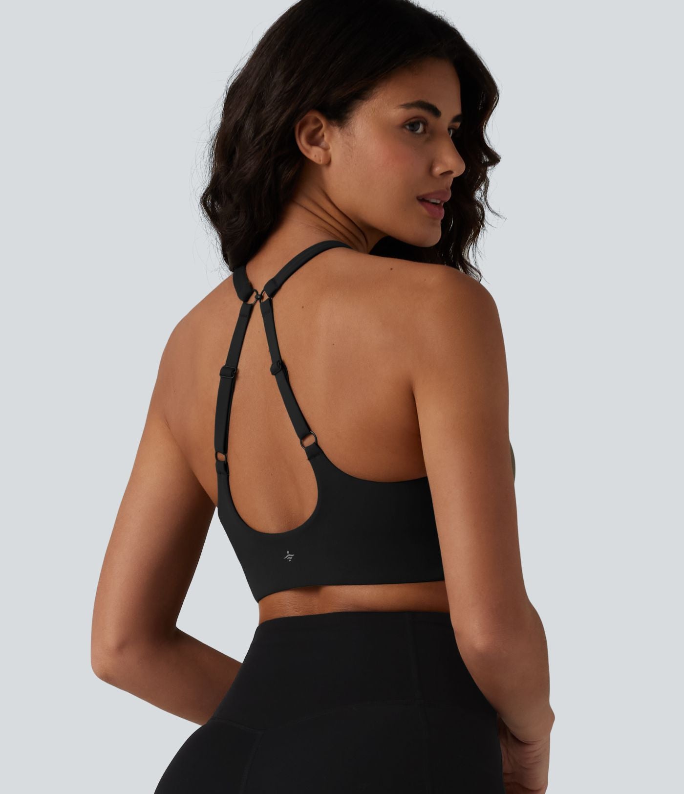 Brassière de sport SoftlyZero™ à maintien léger, dos nu, bretelles réglables, col en U, brassière intégrée bonnets B-DD